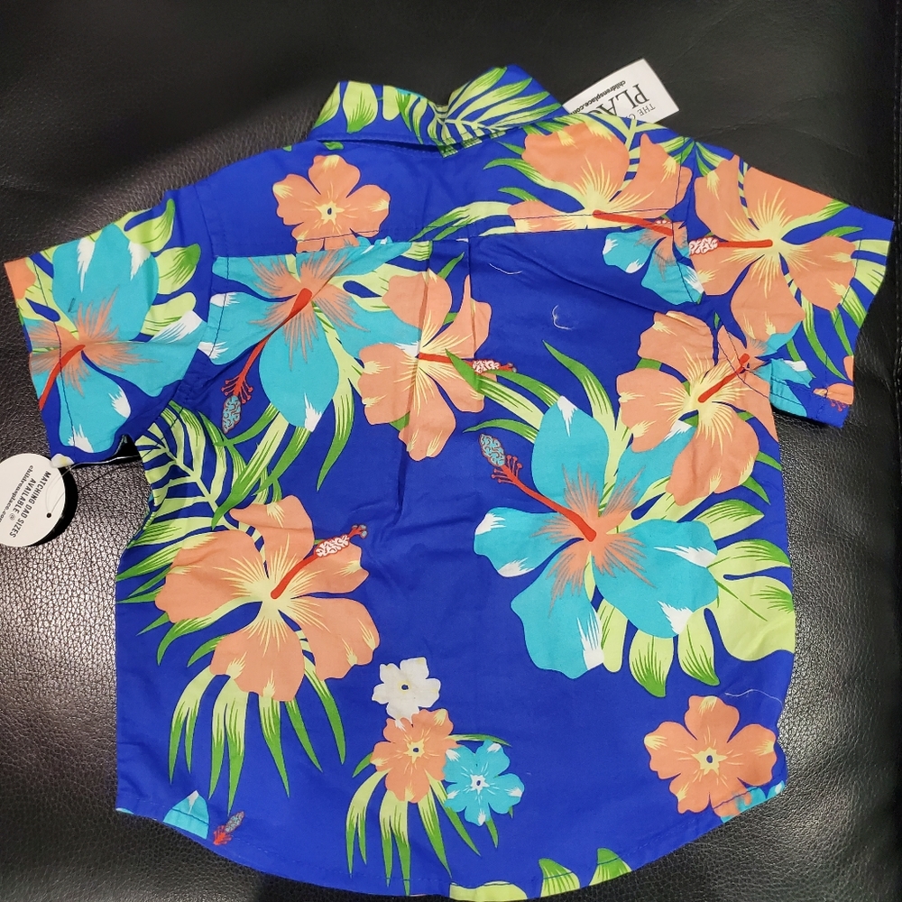 New 12-18 months Hawaiian print short sleeve shirt
